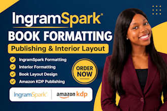 do ingramspark formatting, publishing, interior formatting and KDP upload