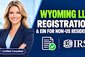 register wyoming llc and ein for non US residents within 48 hours