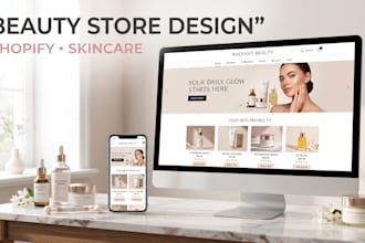design romanian beauty shopify store skincare website