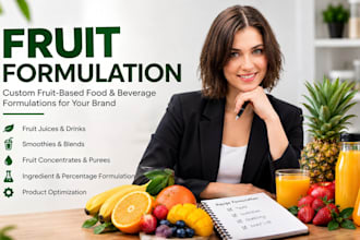 formulate fruit juices, drinks and beverage products