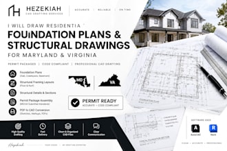 draw residential foundation plans and structural drawings