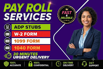 check adp, payroll, stubs, w2 and tax records for accuracy