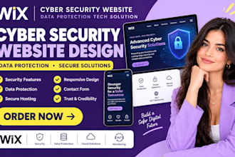 design  wix cyber security website data protection tech solution website