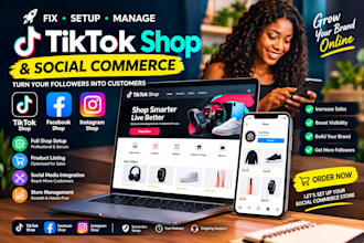 fix setup manage tiktok shop facebook shop instagram shop tiktok social commerce