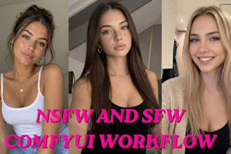 do realistic ai influencer, flux, sdxl, lora training, comfyui workflow for you
