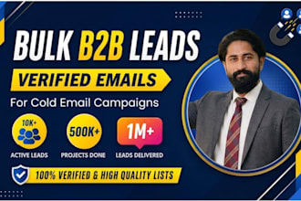 target bulk b2b leads, verified emails and cold email outreach