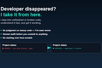 fix and rescue your broken or abandoned project