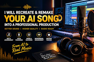recreate and remake your ai song into a professional production
