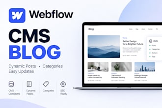 build a webflow cms blog with dynamic posts, categories and SEO