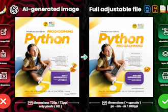 fix and enhance ai generated images for print and production