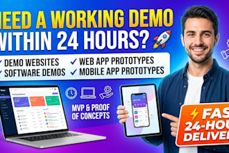 build a demo website, app or software within 24 hours