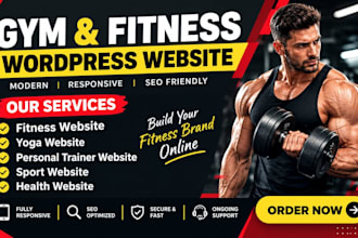 design a gym fitness yoga and personal trainer coaching website in wordpress