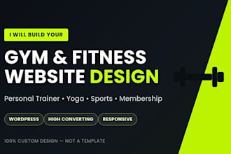 build a high converting gym and fitness website with membership and booking