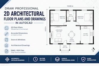 draw professional 2d architectural floor plans