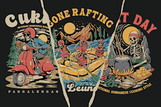 create an vintage retro tshirt design