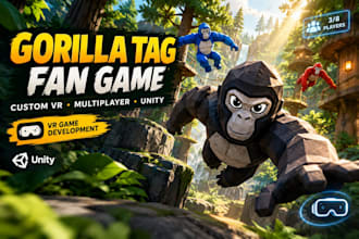 create a custom gorilla tag fan game with VR multiplayer