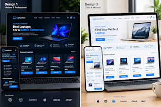 design laptop store website for your business