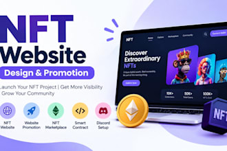design nft landing page, nft minting website and nft marketing