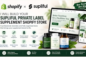 design supliful supplement label upload products build supliful shopify store
