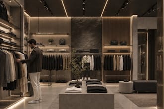 sketchup 3d retail clothing store,boutique shop d5 interior, fitting room render