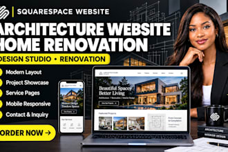 build squarespace architecture website home renovation design studio website