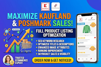 optimize kaufland poshmark product listings SEO keywords ranking sales