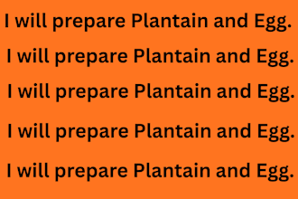 prepare plantain and egg