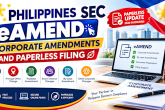 prepare philippines sec eamend corporate amendments and paperless filing