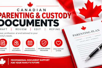 draft canadian parenting and custody documents