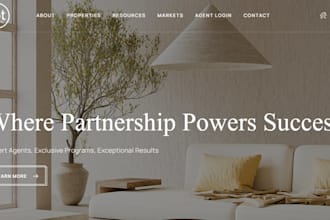 design modern responsive real estate website UI custom property web development