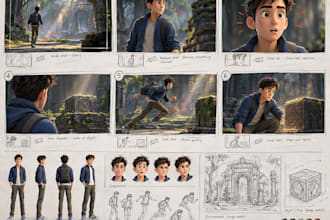 create youtube animation storyboards, storytelling animatics and shot plans
