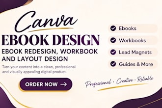 do canva ebook design, ebook redesign, workbook and layout design