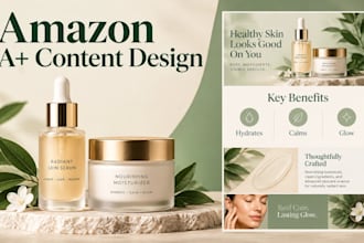 design amazon a plus content amazon ebc listing image  skincare beauty brand