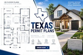 create a floor plan permit for texas city approval