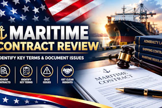 review maritime contracts and identify key terms and document issues