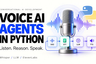 build a voice ai agent using elevenlabs, stt, and llm in python
