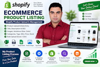 do ecommerce product listing and product data entry