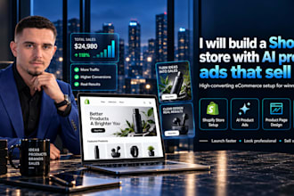 build a shopify store with ai product ads that sell