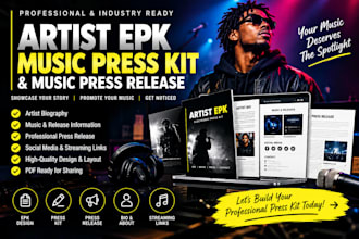 create artist epk, music press kit and music press release