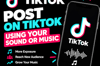 make 10b post on tiktok using your sound or music