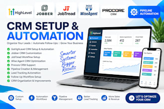 gohighlevel, jobber crm, jobtread wise agent, procore CRM, pipelines automation