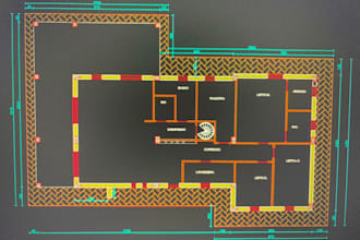 disegno autocad in 2d and construction estimate