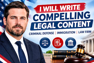 provide compelling legal content for criminal defense, immigration, and law firm