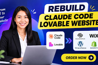 rebuild claude code lovable website to squarespace wix wordpress shopify