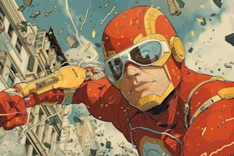 draw a comic art illustrtion