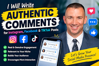 write authentic comments for instagram facebook tiktok posts