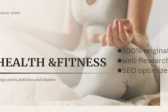 write educational health and fitness carousel post