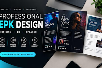 design modern epk electronic press kit for musicians djs and speakers