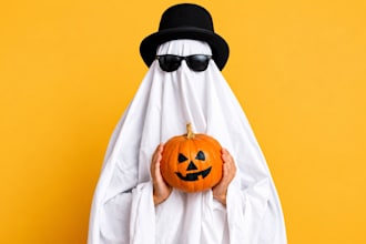 design spooky halloween flyer, horror event flyer or party poster