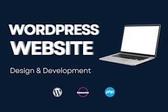 design wordpress website, one page website or full website development